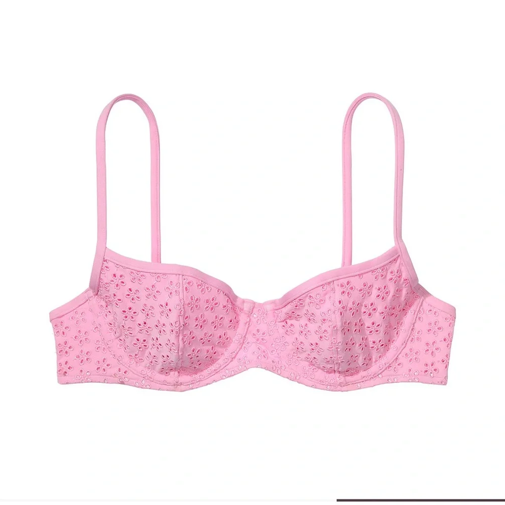 Frankies PINK by VS Buttercup Eyelet Bikini Top & Golden Hour Eyelet Bottom